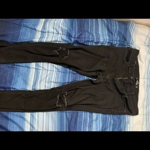 32x30 All Black Hollister Ripped Jeans